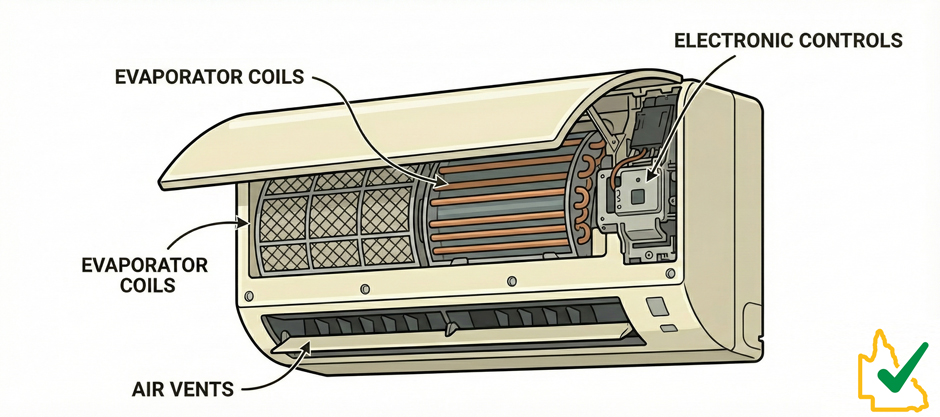 Air-conditioner head unit diagram - Brisbane Storm Support Services